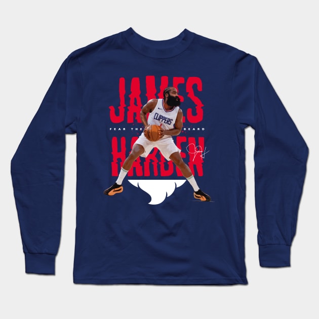 James Harden Long Sleeve T-Shirt by Juantamad